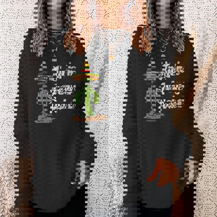 ソンブレロを持ったクールなサボテン メキシコのファン スウェットシャツ 彼女への贈り物