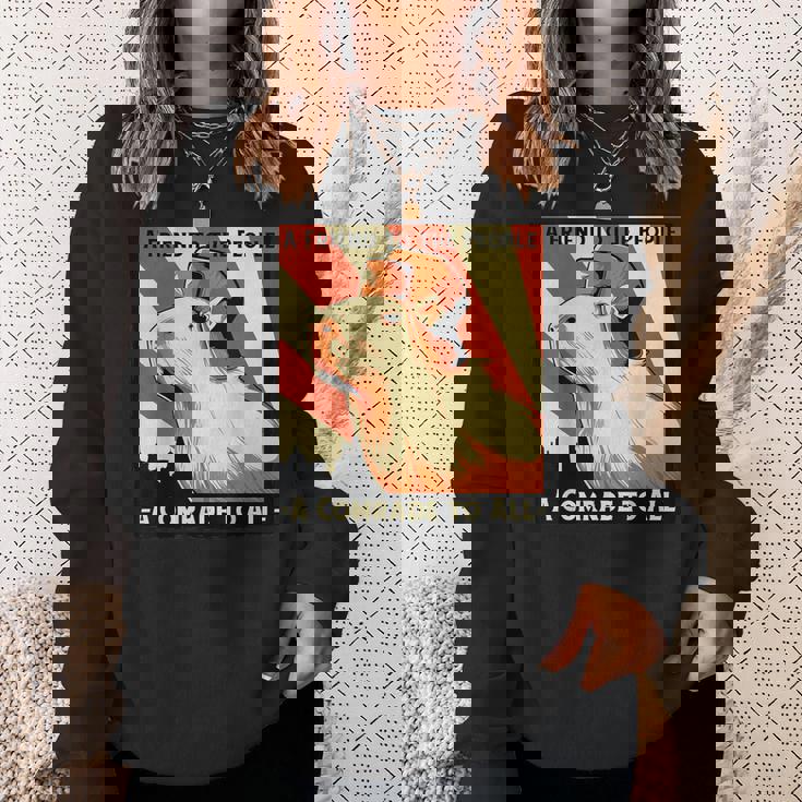 ソ連共産主義カピバラソビエト民衆への友 スウェットシャツ 彼女への贈り物