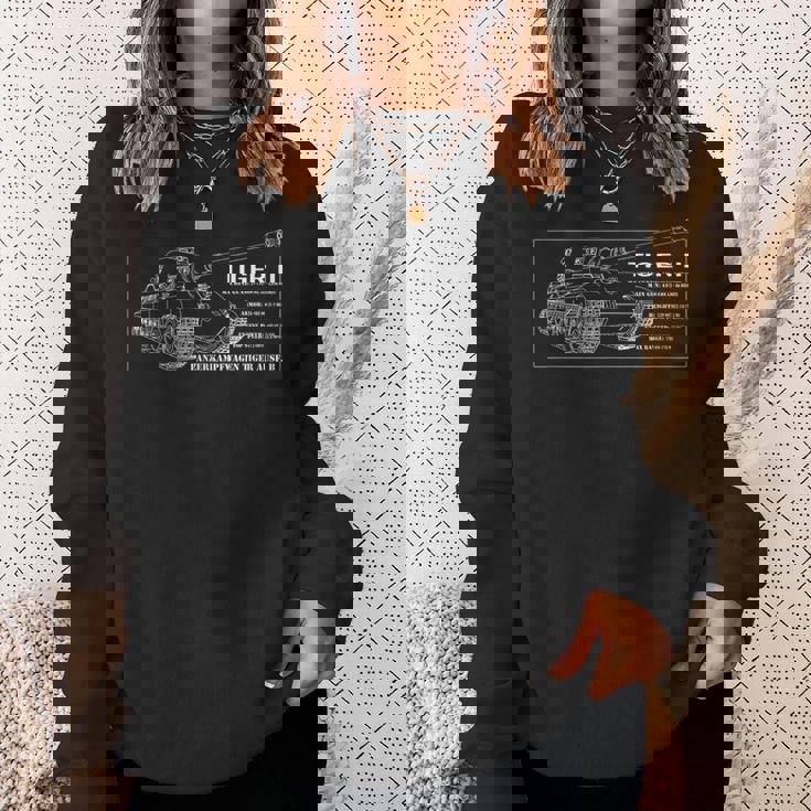 タイガーii Ww2ドイツ戦車の設計図 スウェットシャツ 彼女への贈り物