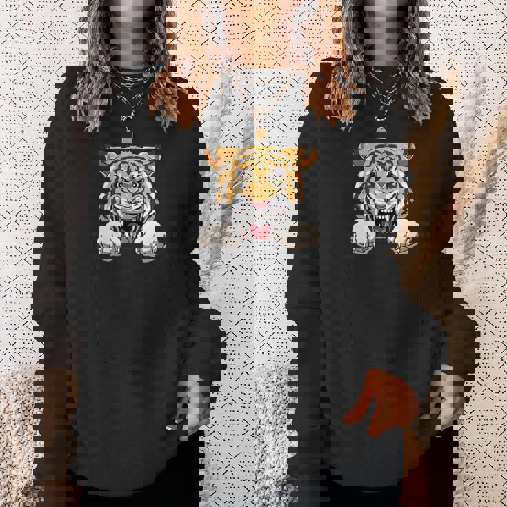 タイガーポケット タイガーインポケットタイガー のぞき見トラ カミングアウト スウェットシャツ 彼女への贈り物