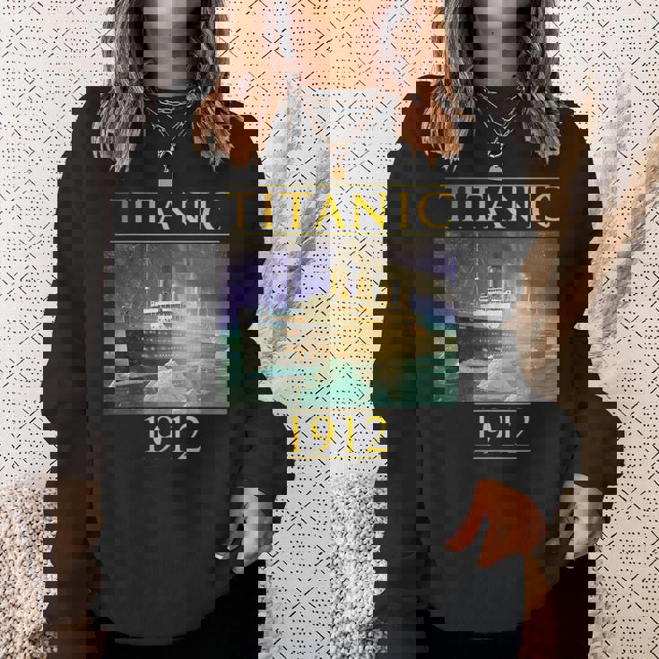 タイタニックtシャツ 帆船 ヴィンテージ クルーズベッセル 1912年 ギフト スウェットシャツ 彼女への贈り物