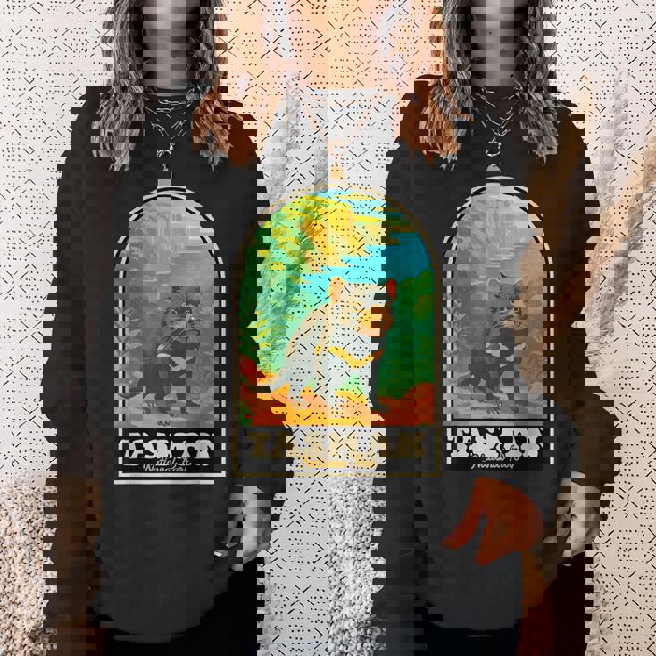 タスマン国立公園 ヴィンテージ タスマニアデビルアート スウェットシャツ 彼女への贈り物