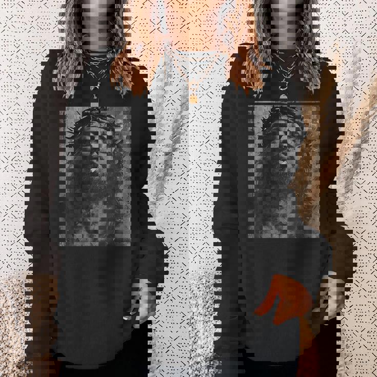 タバコを吸うクールなイエス・キリスト、反抗的なイエス・キリスト スウェットシャツ 彼女への贈り物