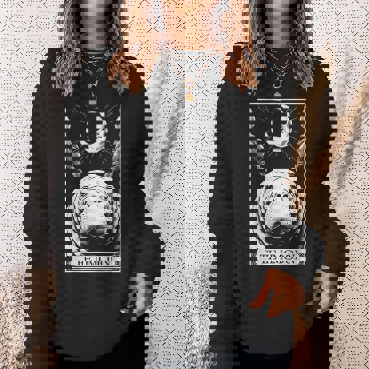 タロットカード ヴィンテージ 三日月 マナティー 海 動物 恋人 スウェットシャツ 彼女への贈り物