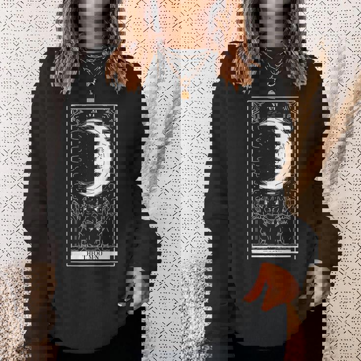 タロットカード 月 占い師 オカルト 魔女 ウィッカン カード スウェットシャツ 彼女への贈り物