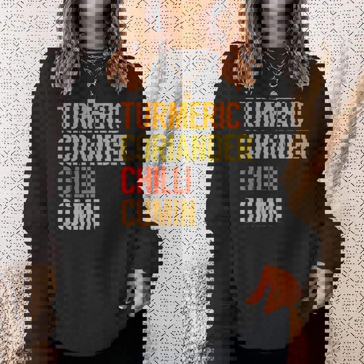 ターメリック コリアンダーチリクミン カレー スウェットシャツ 彼女への贈り物