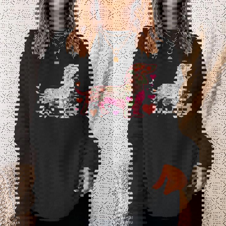 ダックスフント 解体新書 ミニチュアダックス 犬の飼い主 ダックスフント ギフト おもしろ犬 ダックスフント スウェットシャツ 彼女への贈り物