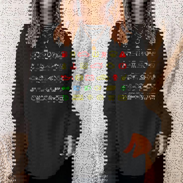 ダッシュボードインジケーターライト 面白い スウェットシャツ 彼女への贈り物