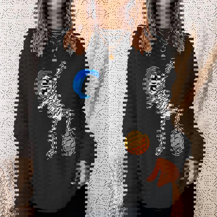 ダビング 水球 スケルトン ハロウィン 骨 ダブダンス スウェットシャツ 彼女への贈り物