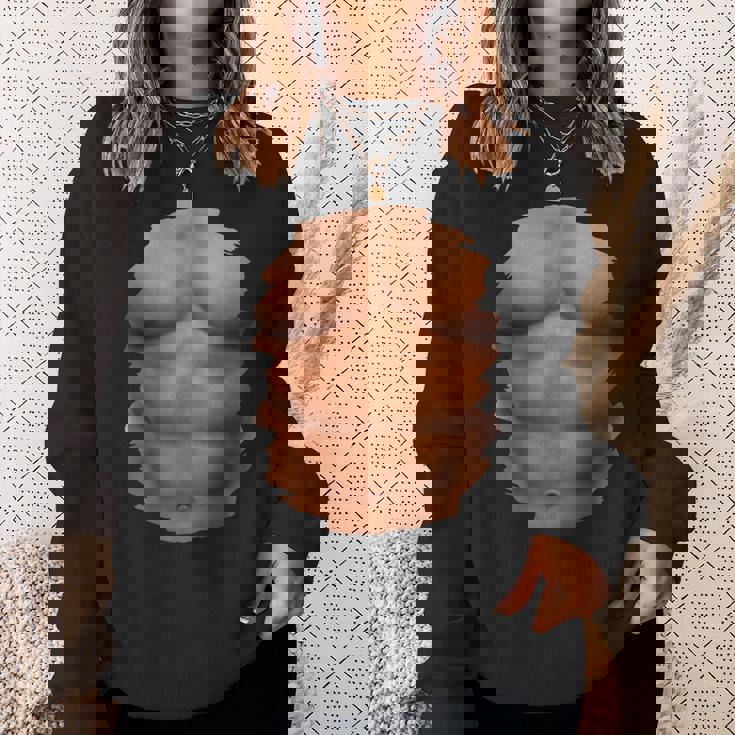 チェスト 6パック 筋肉 ボディービルダー 腹筋 ジム 面白いプレゼント スウェットシャツ 彼女への贈り物