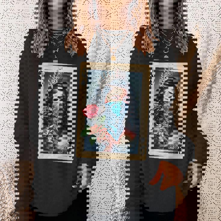 チカーナ レイナ チカーノ シャツ チョロ クイーン かわいい レトロ ローライダー スウェットシャツ 彼女への贈り物