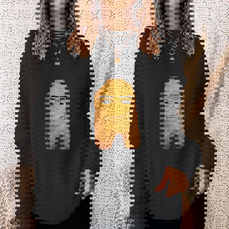 チキンナゲットマンフェイスカウボーイミーム スウェットシャツ 彼女への贈り物