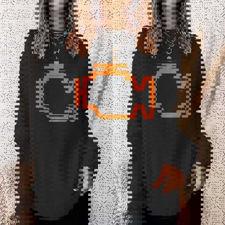 チューナーカー ガイ Ledチェックエンジンライト スウェットシャツ 彼女への贈り物