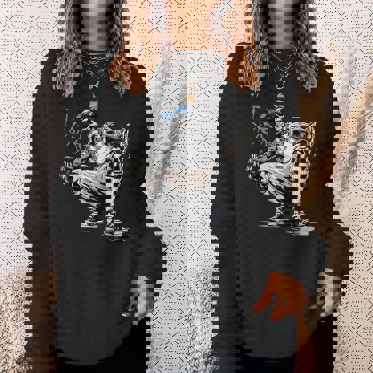 チョロ チカーノ ホーミー クール メキシカン ギャング スケルトン ローライダー スウェットシャツ 彼女への贈り物