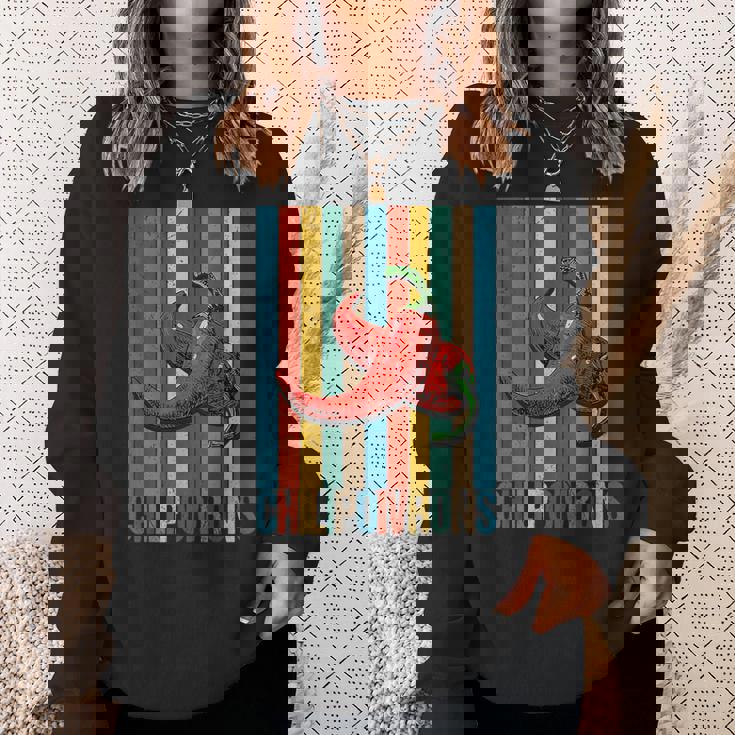 チリペッパー、レッドチリペッパー、レッドホットヴィンテージチリペッパー スウェットシャツ 彼女への贈り物