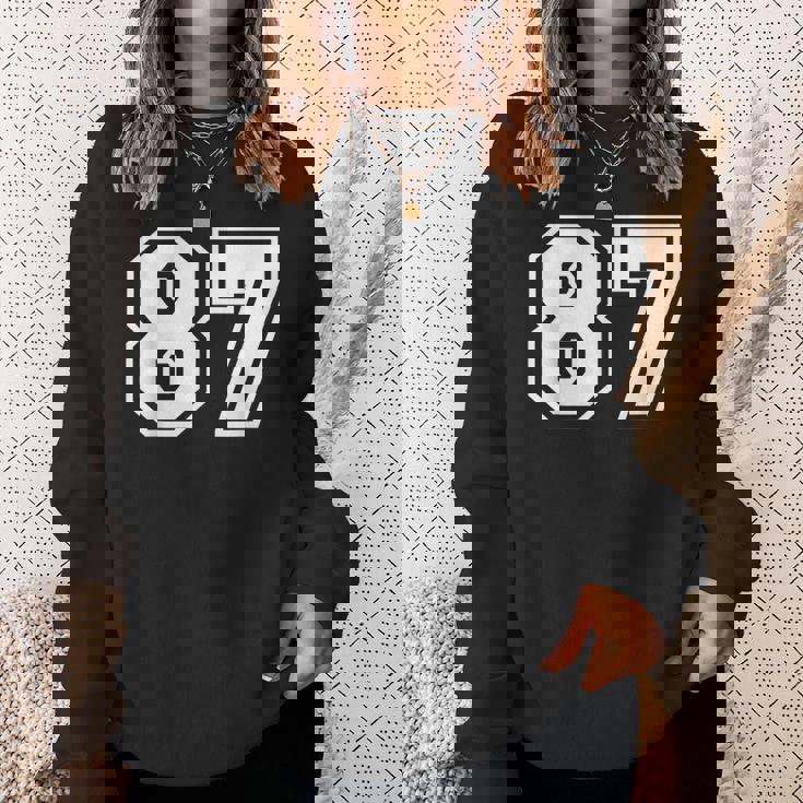 チームジャージーナンバー87 スポーツギフト スウェットシャツ 彼女への贈り物