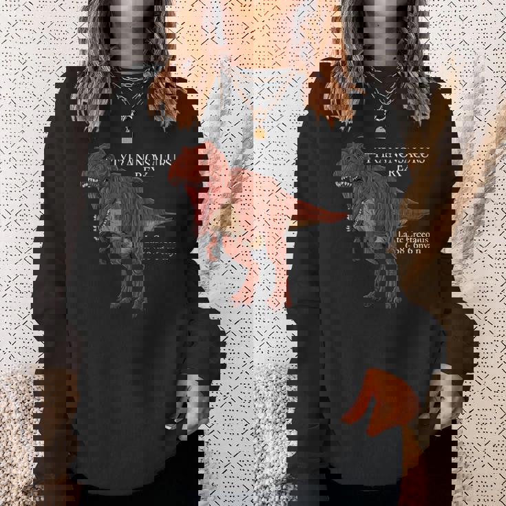 ティラノサウルス・レックスのリアルなデッサン スウェットシャツ 彼女への贈り物