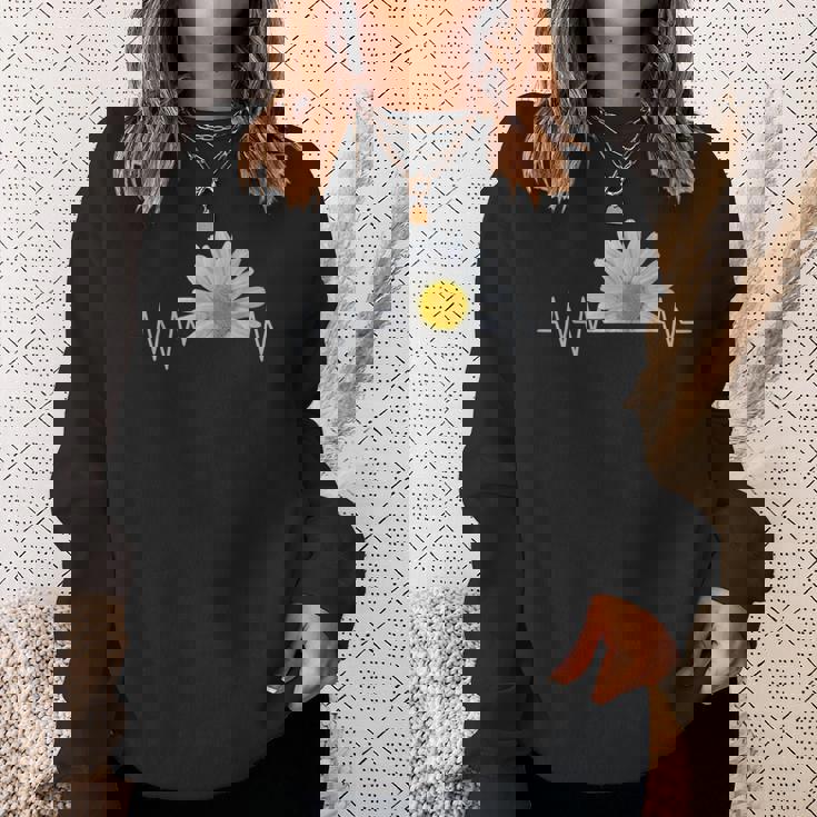 デイジー、ハートビート、花、花、花、ヒナギク スウェットシャツ 彼女への贈り物