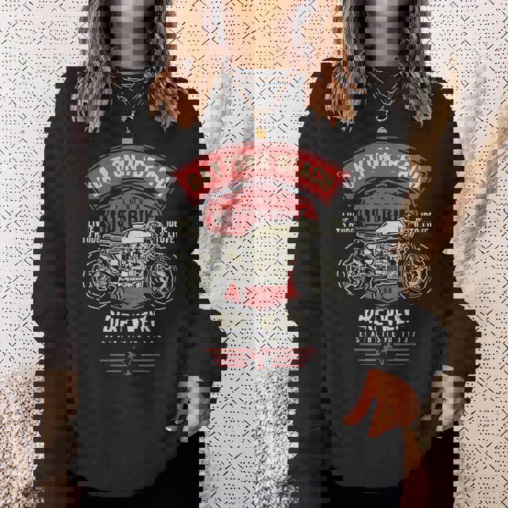 デイトナ ビーチバイクウィーク レトロバイクデザイン スウェットシャツ 彼女への贈り物