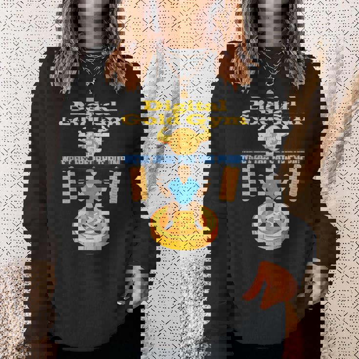 デジタルゴールドジム エクササイズ ビットコインギア クリプトジムウェア スウェットシャツ 彼女への贈り物