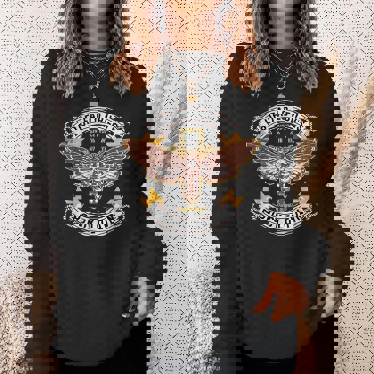 デスヘッド ホークモス 昆虫 ボディローション 面白い ハロウィン スウェットシャツ 彼女への贈り物