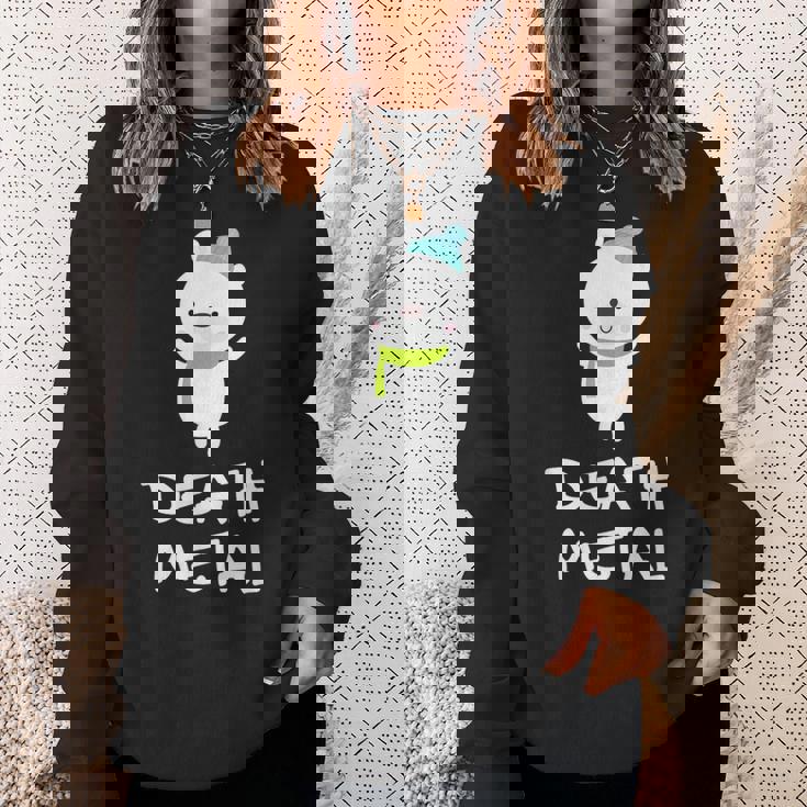 デスメタル ホッキョクグマ Cute Polar Bear Metalhead Death Metal スウェットシャツ 彼女への贈り物