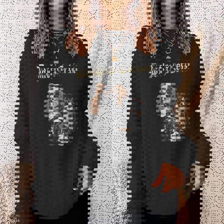 デス・イズ・サステイン・ファニー・キャバリア・キング・チャールズ・スパニエル スウェットシャツ 彼女への贈り物