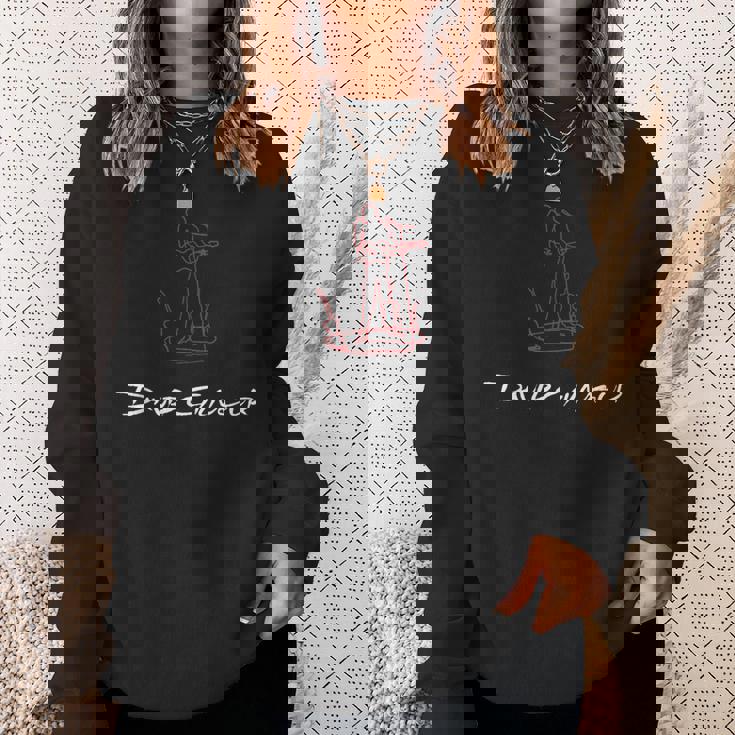 デヴィッド・ギルモア オン・ア・アイランド 赤と白のスケッチ スウェットシャツ 彼女への贈り物