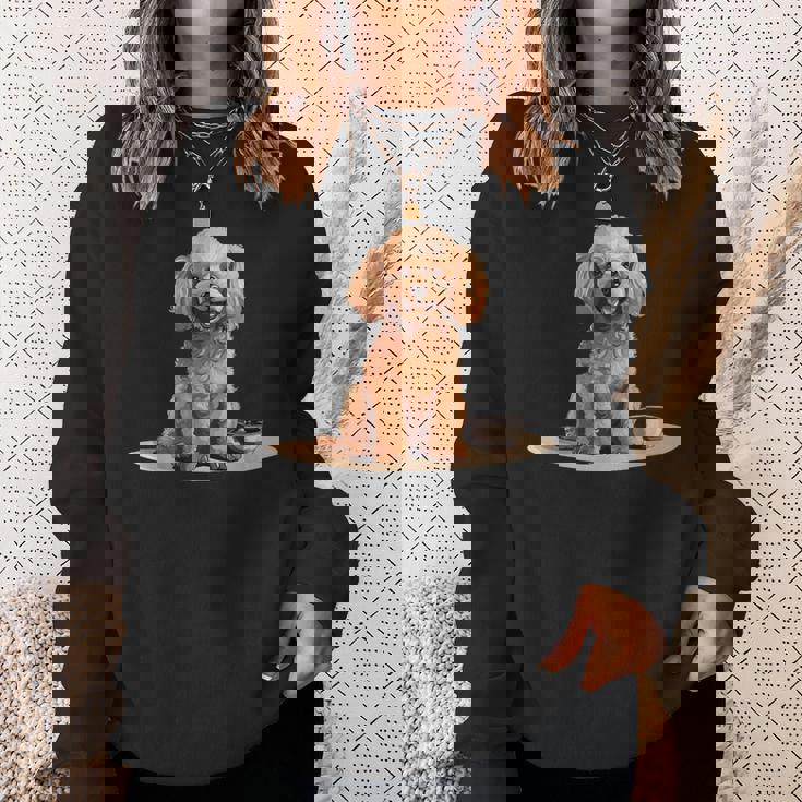 トイプードル 犬種 ペット かわいいグラフィック スウェットシャツ 彼女への贈り物