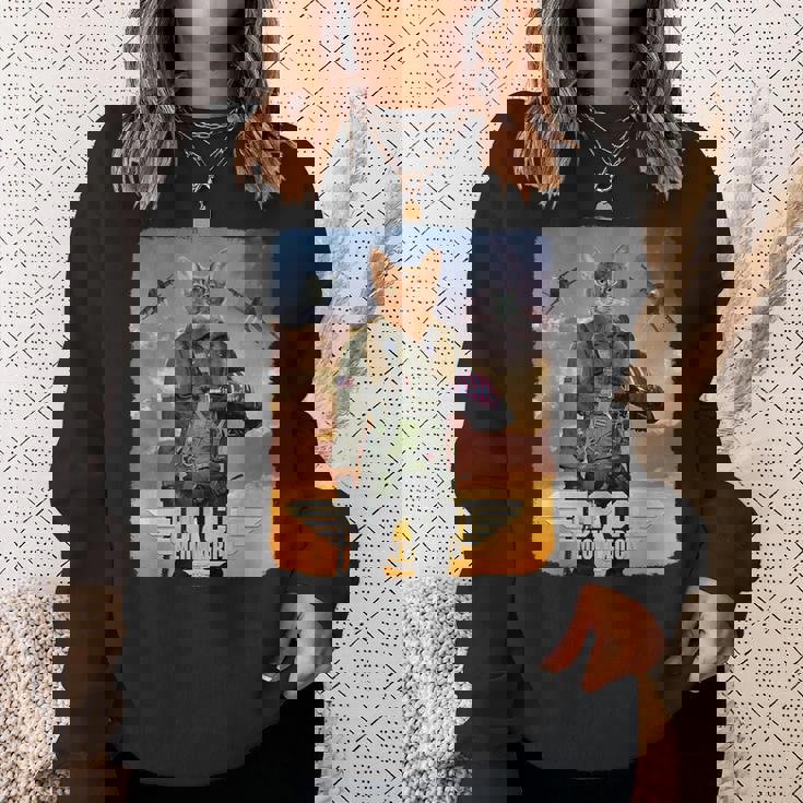 トップ 猫 マーベリック パロディ アクション 映画 叙事詩 レトロ スウェットシャツ 彼女への贈り物