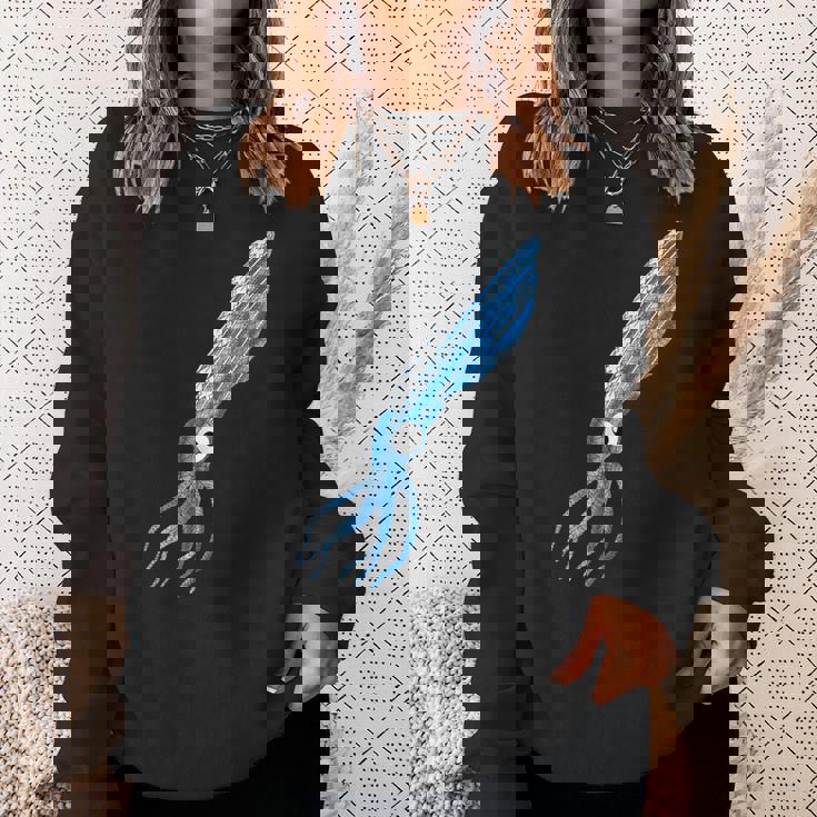 トライバル イカ 海の動物 スウェットシャツ 彼女への贈り物