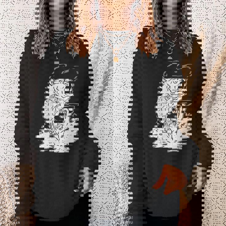 トラウト フィッシング シーバス フィッシャーマン 釣り竿 長袖tシャツ スウェットシャツ 彼女への贈り物