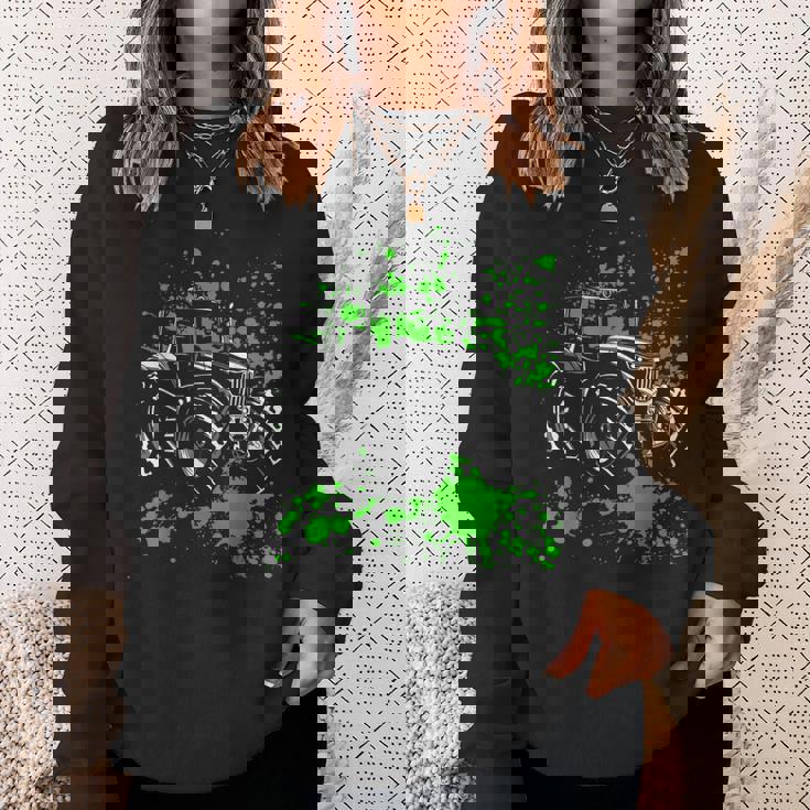 トラクターシャツ レトロトラクターtシャツ ビンテージファーマーギフト スウェットシャツ 彼女への贈り物