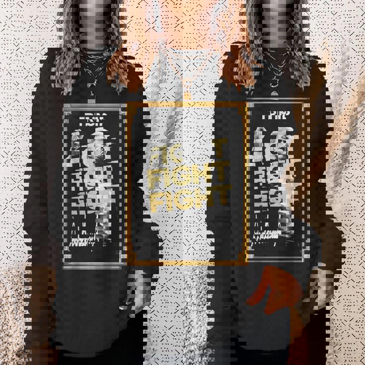 トランプミームコイン、トランプクリプトミーム、ファイトファイトトランプ。 スウェットシャツ 彼女への贈り物