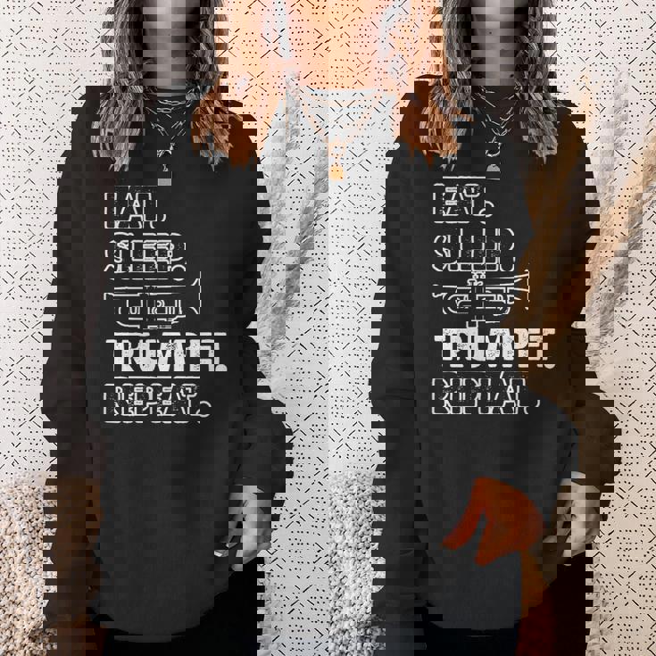 トランペッターのための面白いトランペット格言モチーフ スウェットシャツ 彼女への贈り物