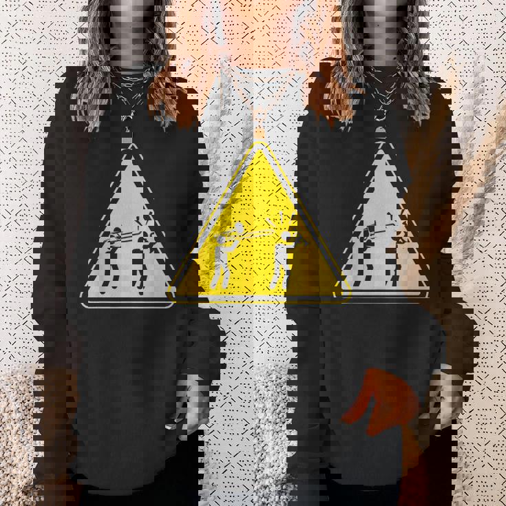 トランペット注意面白いトロンボーン奏者 スウェットシャツ 彼女への贈り物