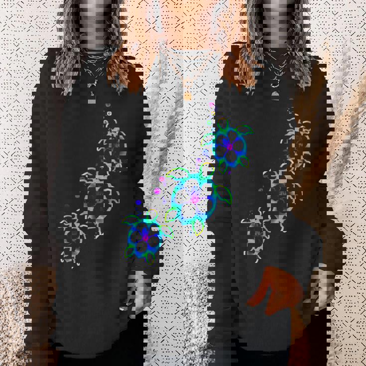 トロピカルカラー ハワイアン ホヌー ウミガメ スウェットシャツ 彼女への贈り物