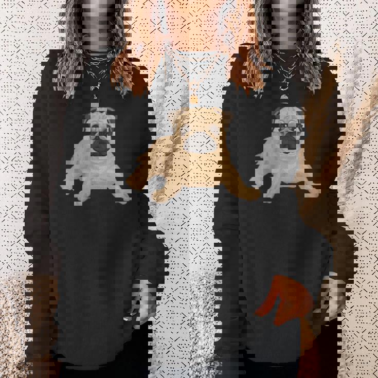 ドッグパグ ドッグモチーフ 犬好きへのギフト パグ スウェットシャツ 彼女への贈り物