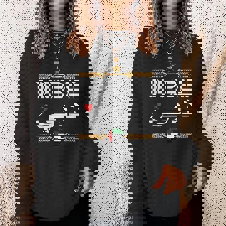 ドバイ アラブ首長国連邦Uaeお土産 おもしろ ラブ ドバイ スウェットシャツ 彼女への贈り物