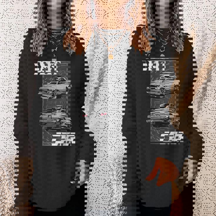 ドリフトカー ジャパニーズクラシックチューニングカー スウェットシャツ 彼女への贈り物