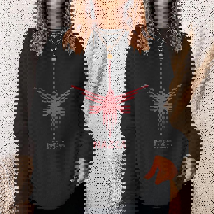 ナスカ ライン ペルー ジオグリフ モンキー 宇宙飛行士 ハチドリ レトロ スウェットシャツ 彼女への贈り物