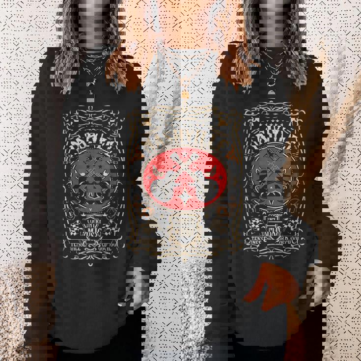 ナッシュビル テネシー レトロ カントリー ミュージック ヴィンテージ スウェットシャツ 彼女への贈り物