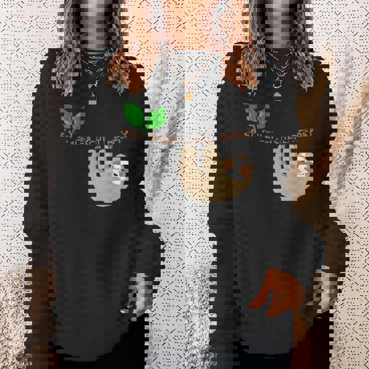 ナマケモノ まったり のんびり くつろぎ スウェットシャツ 彼女への贈り物