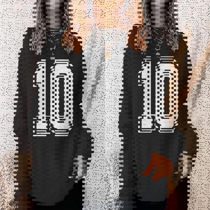 ナンバー10 誕生日ギフト スポーツ選手 チーム番号入りジャージ スウェットシャツ 彼女への贈り物