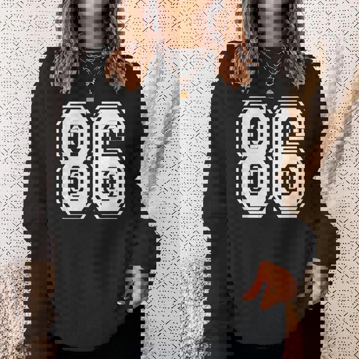 ナンバー86 86歳の誕生日ギフト選手チーム番号入りジャージ スウェットシャツ 彼女への贈り物