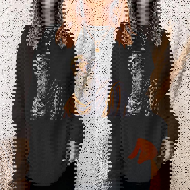 ニッサのグレゴリー 古い絵画 スウェットシャツ 彼女への贈り物