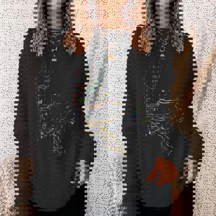 ニューヨーク 路線図 親子ペア キッズ スウェットシャツ 彼女への贈り物