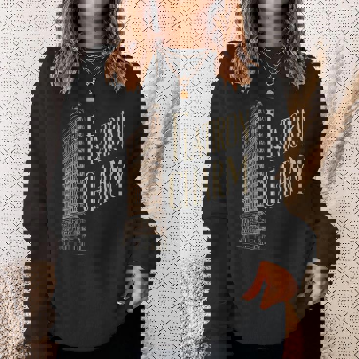 ニューヨークチャームフラットアイアンビルディング スウェットシャツ 彼女への贈り物