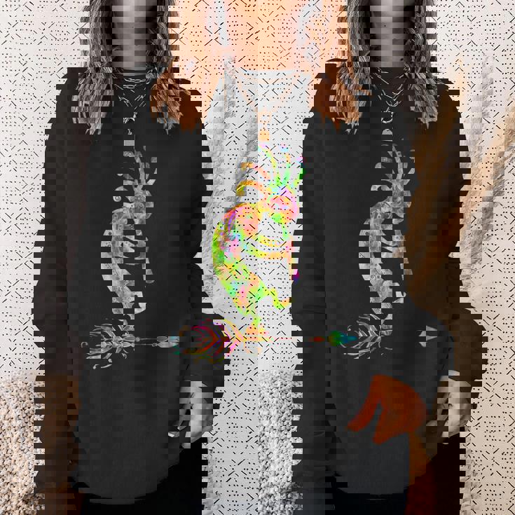 ネイティブアメリカン ココペリ 羽付き 1 ファンファン ファン スウェットシャツ 彼女への贈り物