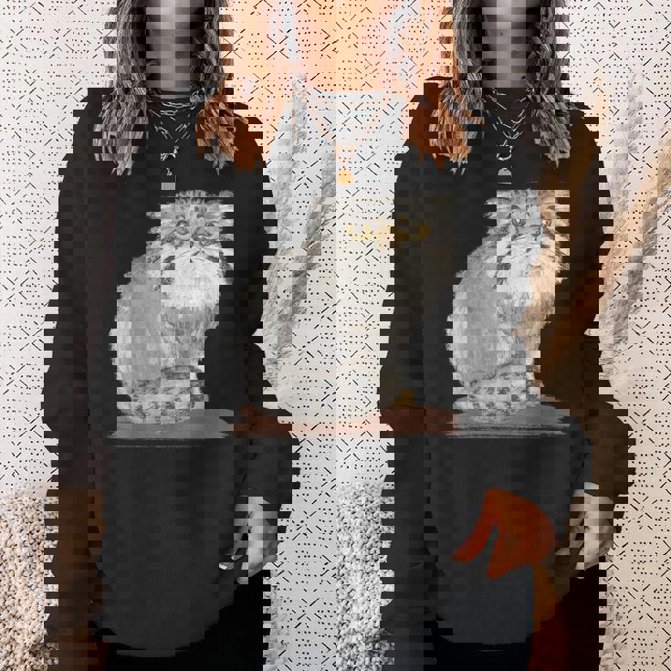 ネコ マヌルネコ 子猫 野生動物 スウェットシャツ 彼女への贈り物